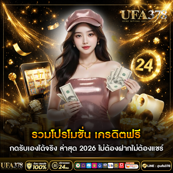 รวมโปรโมชั่น เครดิตฟรี กดรับเองได้จริง ล่าสุด 2026 ไม่ต้องฝากไม่ต้องแชร์