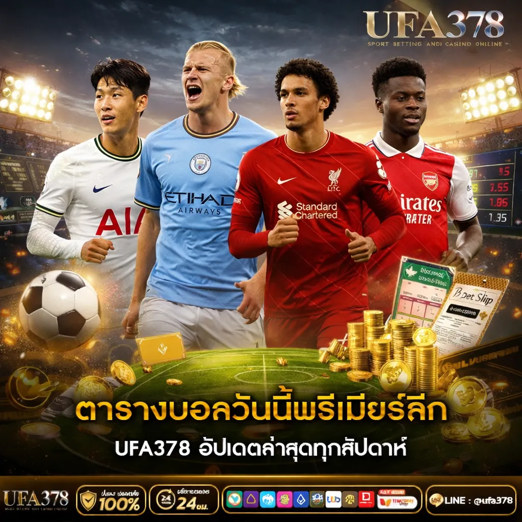 เช็ก ตารางบอลวันนี้พรีเมียร์ลีก UFA378 อัปเดตล่าสุดทุกสัปดาห์