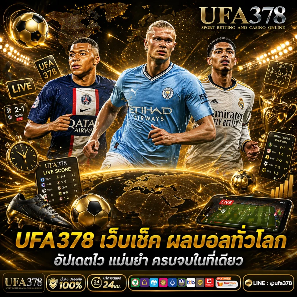UFA378 เว็บเช็ค ผลบอลทั่วโลก อัปเดตไว แม่นยำ ครบจบในที่เดียว