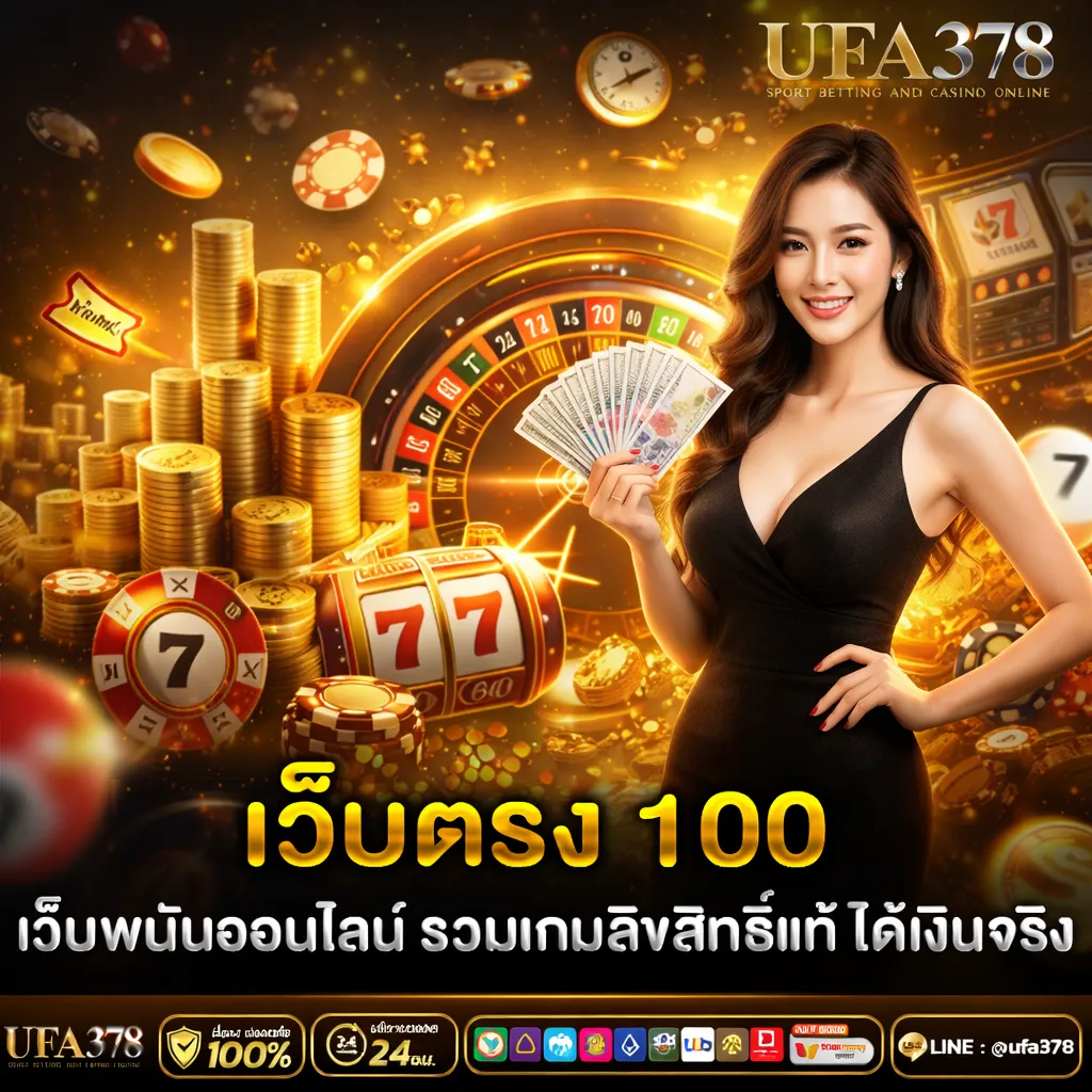 เว็บตรง 100 เว็บพนันออนไลน์ รวมเกมลิขสิทธิ์แท้ ได้เงินจริง