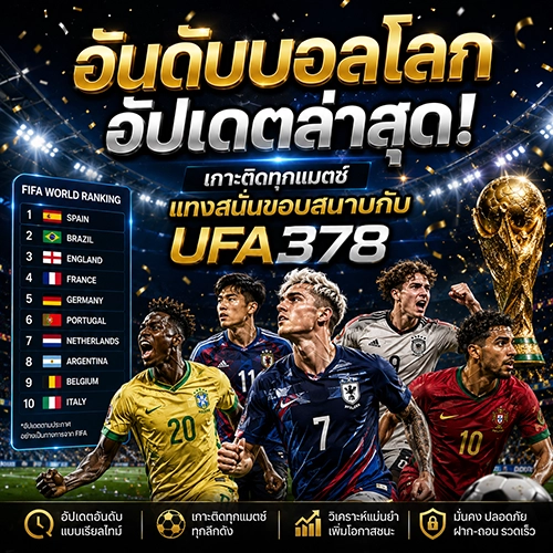 อันดับบอลโลก อัปเดตล่าสุด! เกาะติดทุกแมตช์ แทงสนั่นขอบสนามกับ UFA378