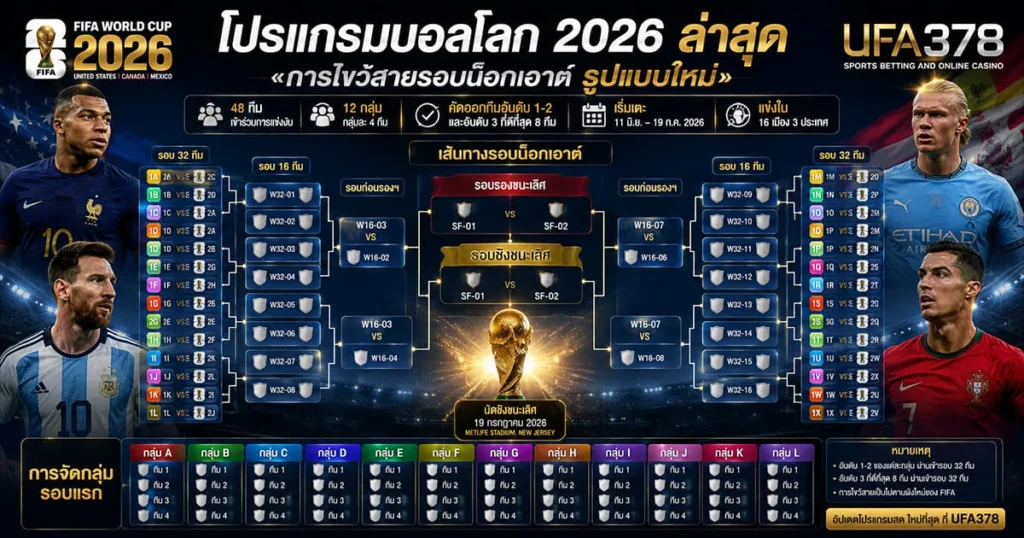 โปรแกรมบอลโลก 2026